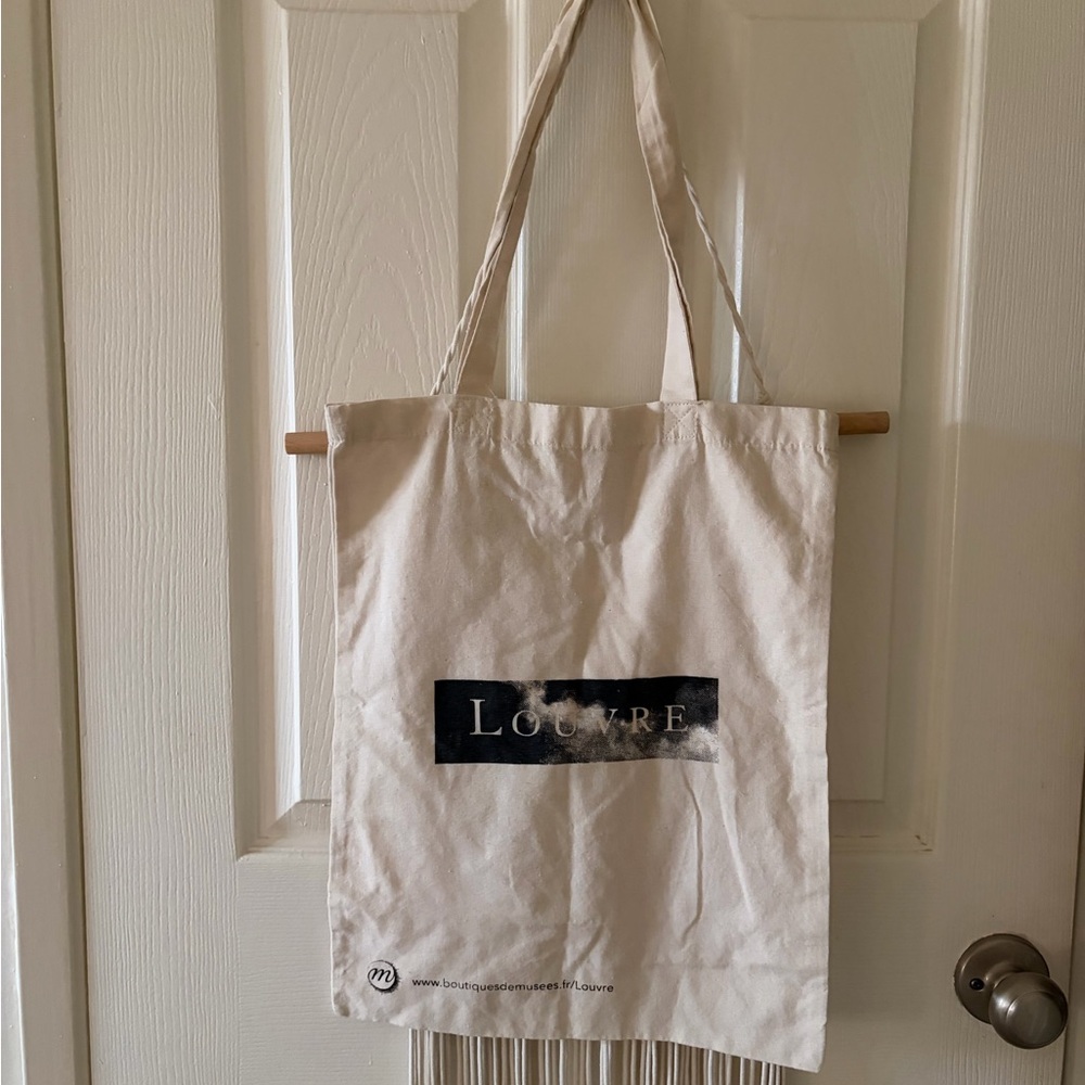 Louvre Beige Tote Bag